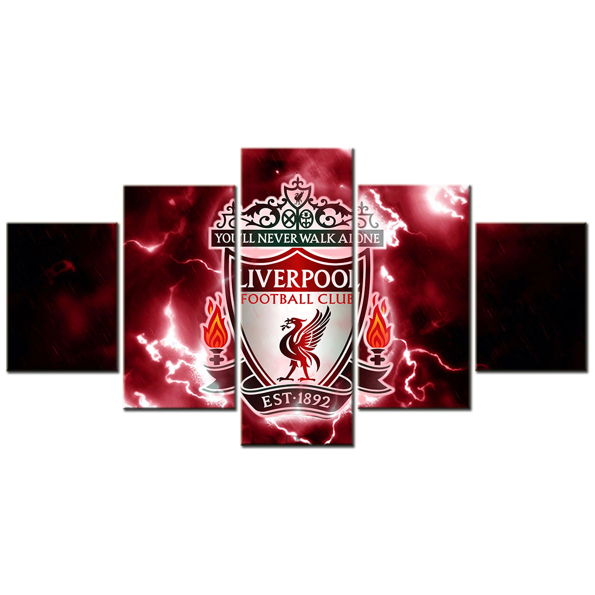 Football - 5 Pieces Wall Art - FB5003 - Liverpool Soccer Football - Liverpool Football Club - Football Poster - Football Canvas