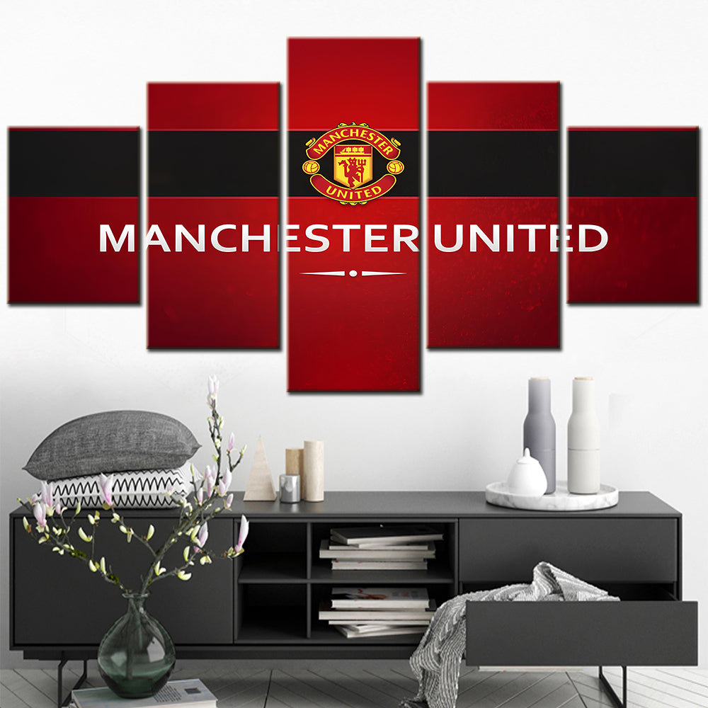 Football - 5 Pieces Wall Art - FB5004 - Manchester United F.C - Football Poster - Football Canvas