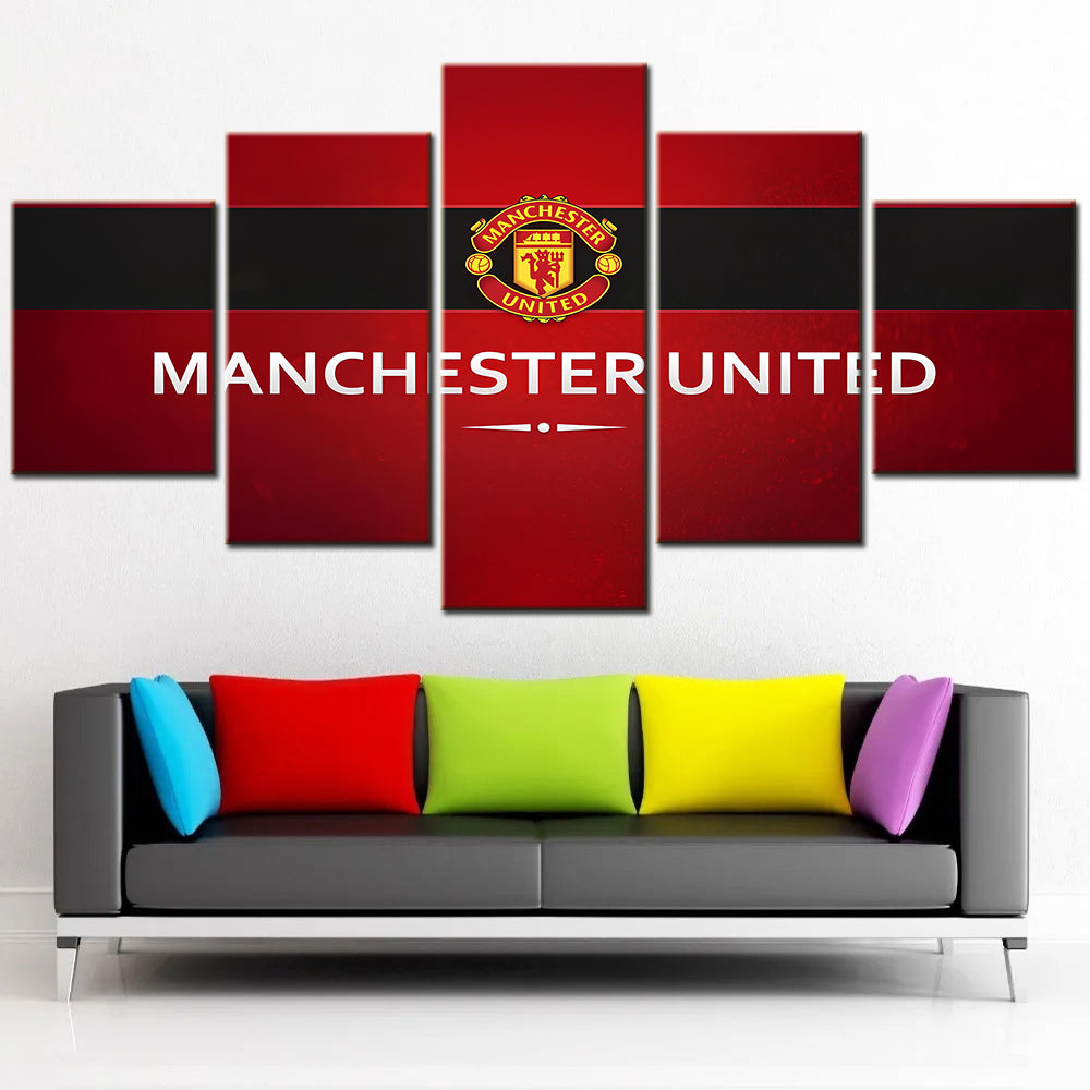 Football - 5 Pieces Wall Art - FB5004 - Manchester United F.C - Football Poster - Football Canvas