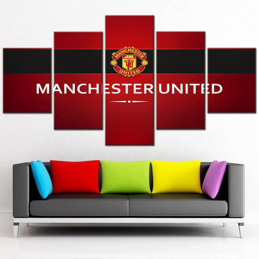 Football - 5 Pieces Wall Art - FB5004 - Manchester United F.C - Football Poster - Football Canvas