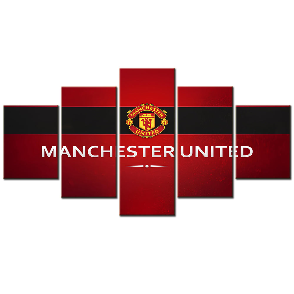 Football - 5 Pieces Wall Art - FB5004 - Manchester United F.C - Football Poster - Football Canvas
