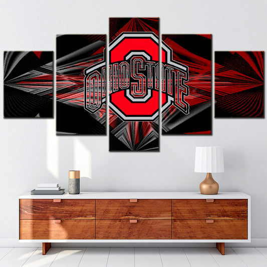 Football Team - 5 Pieces Wall Art - FT5003 - Ohio State Buckeyes Football - Football Team Poster - Football Team Canvas