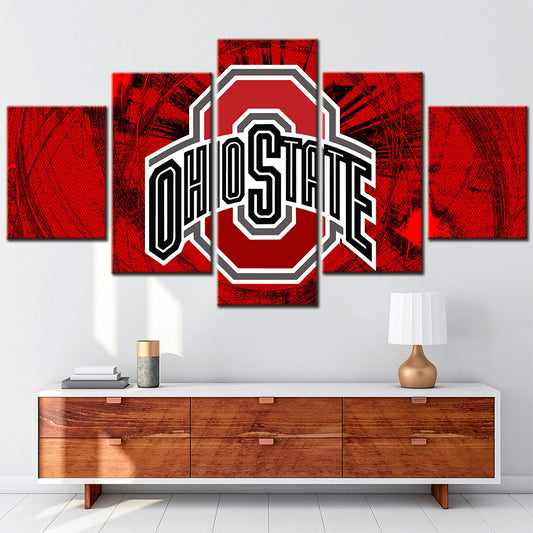 Football Team - 5 Pieces Wall Art - FT5004 - Ohio State Buckeyes Football - Football Team Poster - Football Team Canvas