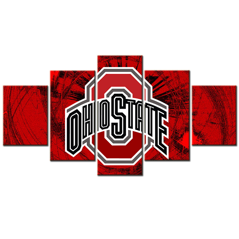 Football Team - 5 Pieces Wall Art - FT5004 - Ohio State Buckeyes Football - Football Team Poster - Football Team Canvas