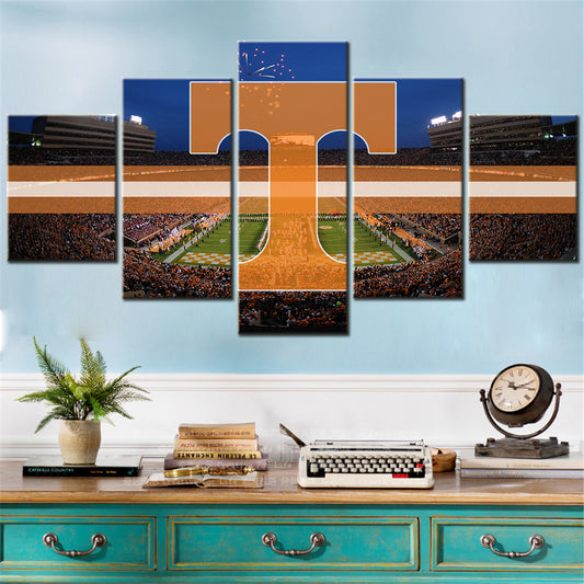 Football Team - 5 Pieces Wall Art - FT5006 - Tennessee Volunteers Football Stadium - Football Team Poster - Football Team Canvas