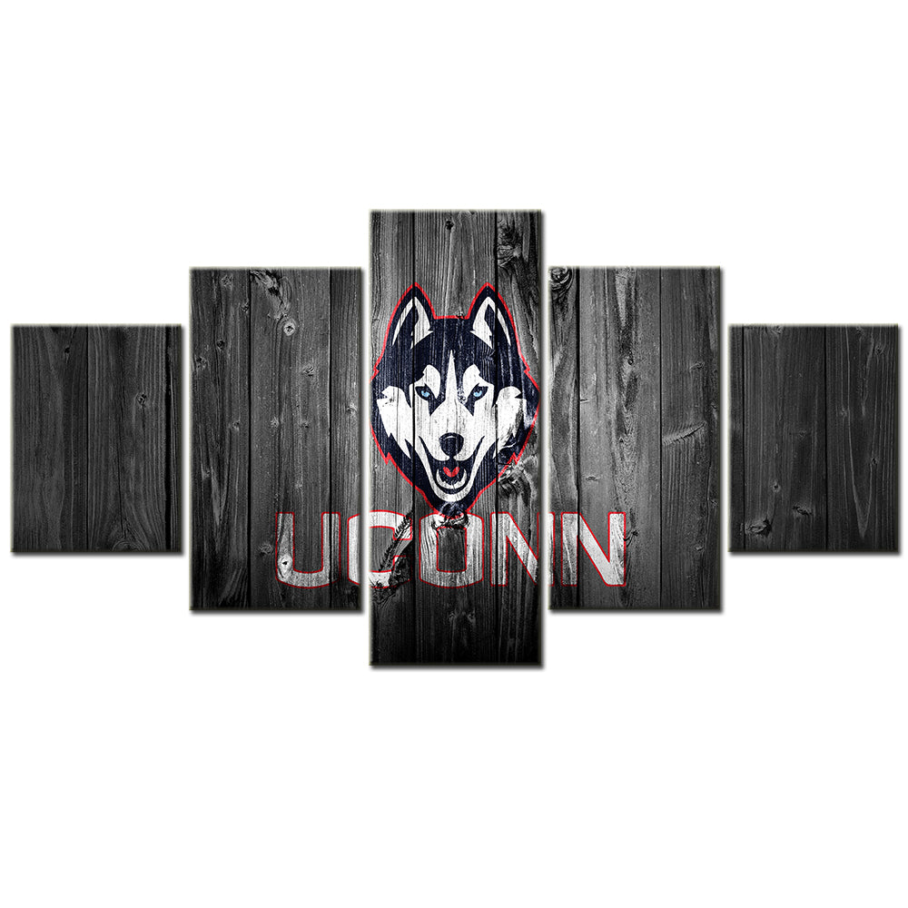 Football Team - 5 Pieces Wall Art - FT5008 - UCONN University Of Connecticut - Football Team Poster - Football Team Canvas