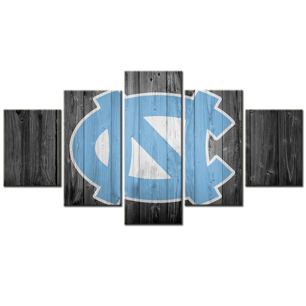 Football Team - 5 Pieces Wall Art - FT5014 - University Of North Carolina - Football Team Poster - Football Team Canvas