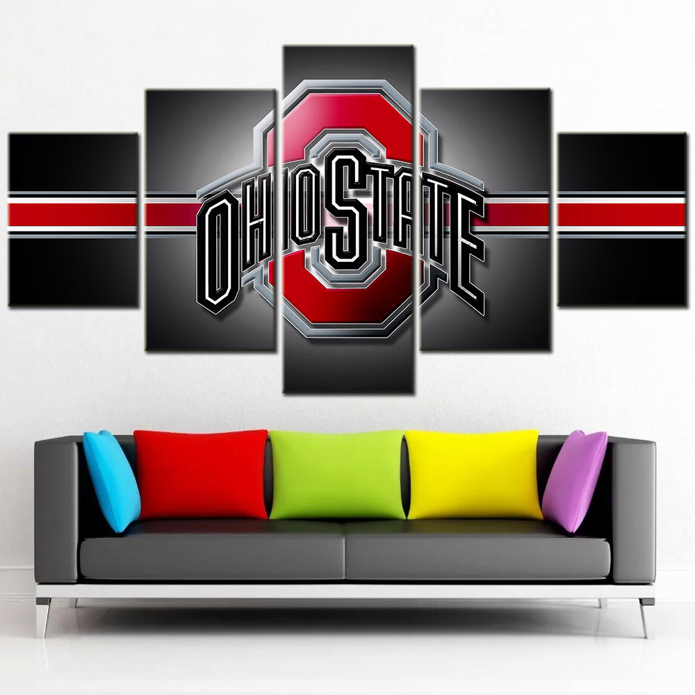 Football Team - 5 Pieces Wall Art - FT5015 - Ohio State Buckeyes Football - Football Team Poster - Football Team Canvas