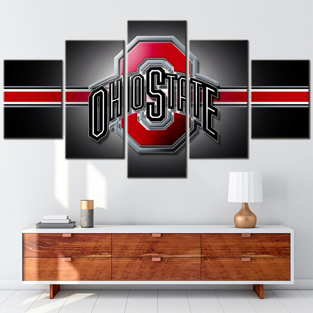 Football Team - 5 Pieces Wall Art - FT5015 - Ohio State Buckeyes Football - Football Team Poster - Football Team Canvas