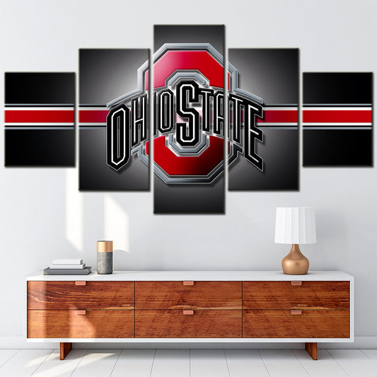 Football Team - 5 Pieces Wall Art - FT5015 - Ohio State Buckeyes Football - Football Team Poster - Football Team Canvas