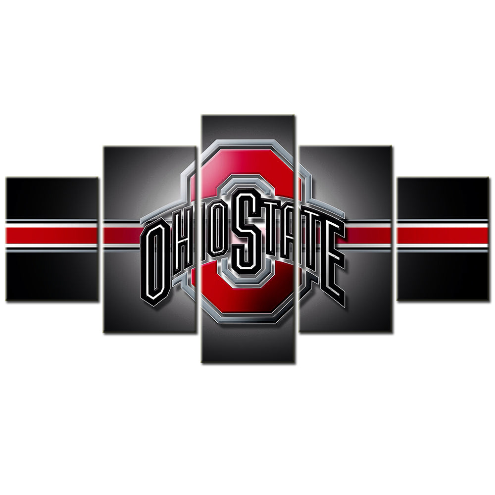 Football Team - 5 Pieces Wall Art - FT5015 - Ohio State Buckeyes Football - Football Team Poster - Football Team Canvas
