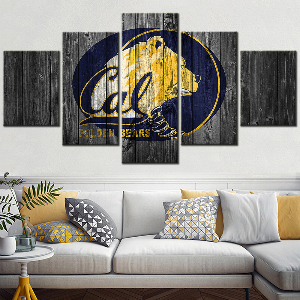Football Team - 5 Pieces Wall Art - FT5017 - California Golden Bears College Sports - Football Team Poster - Football Team Canvas