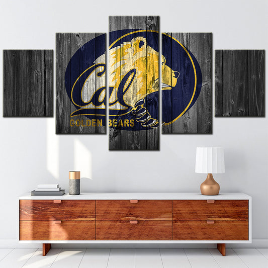 Football Team - 5 Pieces Wall Art - FT5017 - California Golden Bears College Sports - Football Team Poster - Football Team Canvas
