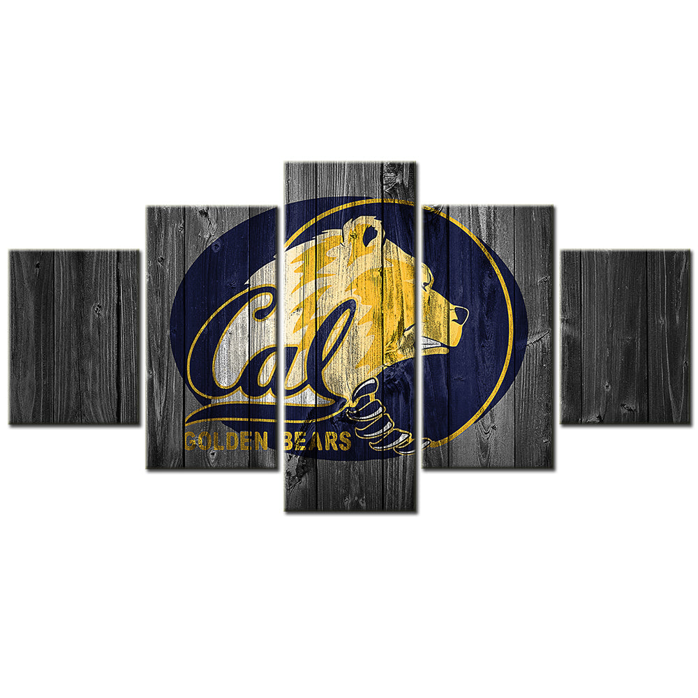Football Team - 5 Pieces Wall Art - FT5017 - California Golden Bears College Sports - Football Team Poster - Football Team Canvas