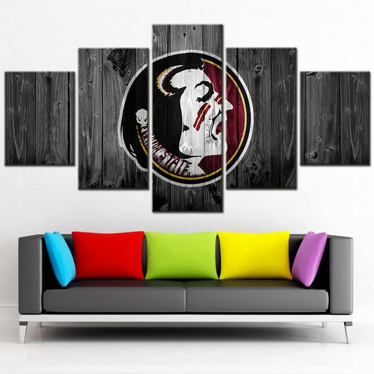 Football Team - 5 Pieces Wall Art - FT5019 - Florida State Seminoles Football - Football Team Poster - Football Team Canvas