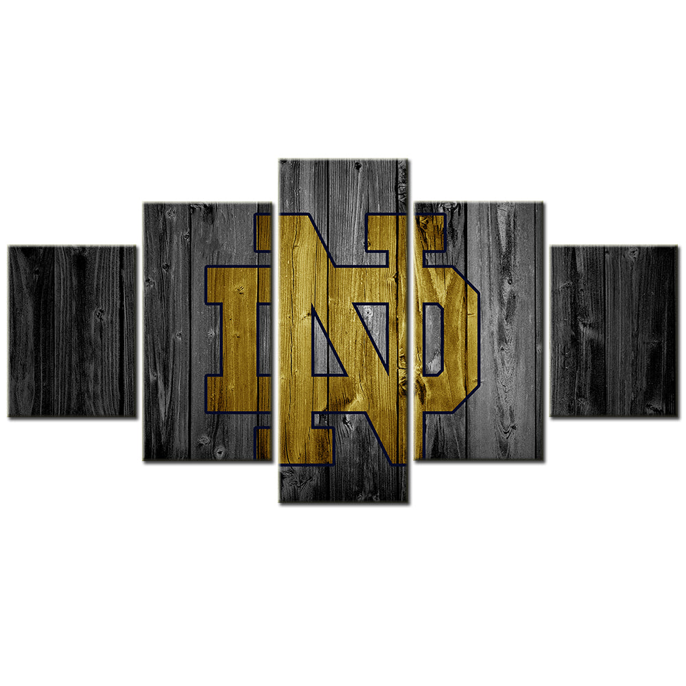 Football Team - 5 Pieces Wall Art - FT5023 - Notre Dame Fighting Irish Football - Football Team Poster - Football Team Canvas