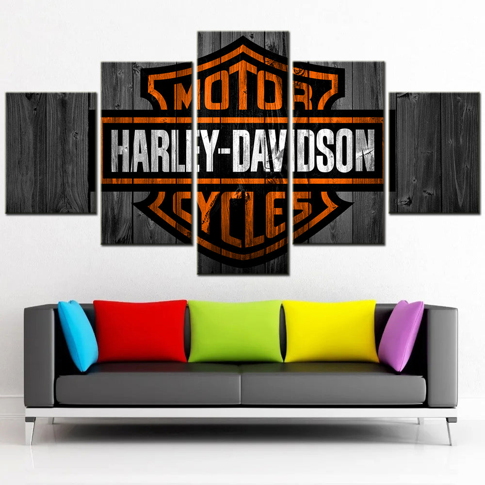 Harley Davidson - 5 Pieces Wall Art - HD5002 - Harley Davidson - Motor Cycles - Harley Davidson Poster - Harley Davidson Canvas