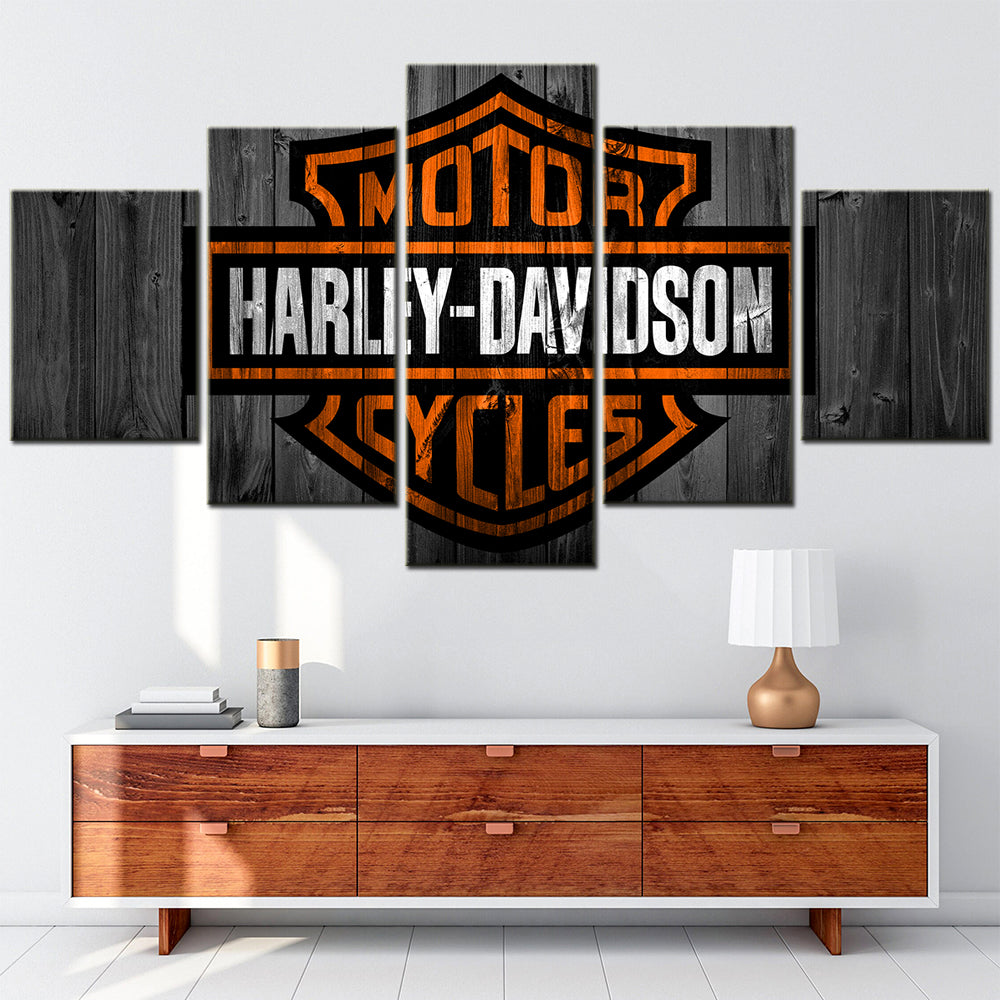 Harley Davidson - 5 Pieces Wall Art - HD5002 - Harley Davidson - Motor Cycles - Harley Davidson Poster - Harley Davidson Canvas