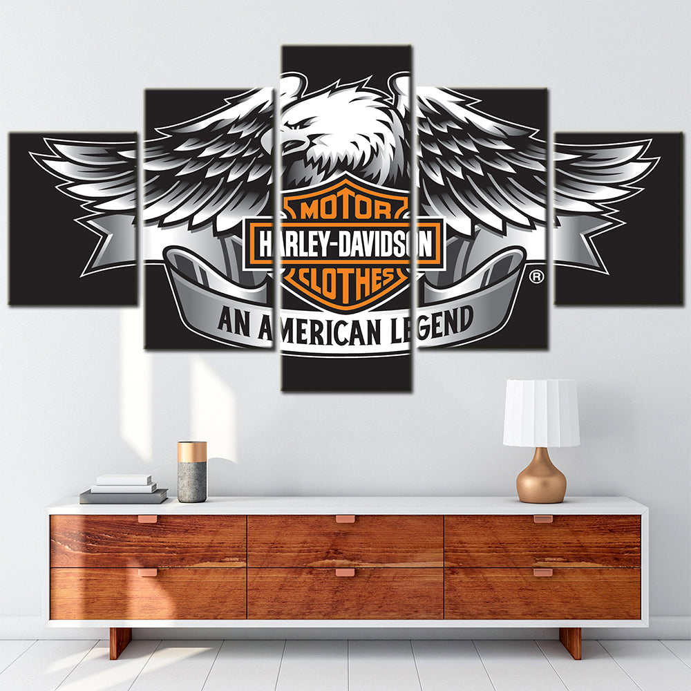 Harley Davidson - 5 Pieces Wall Art - HD5003 - Motor Harley Davidson Clothes An American Legend - Harley Davidson Poster - Harley Davidson Canvas