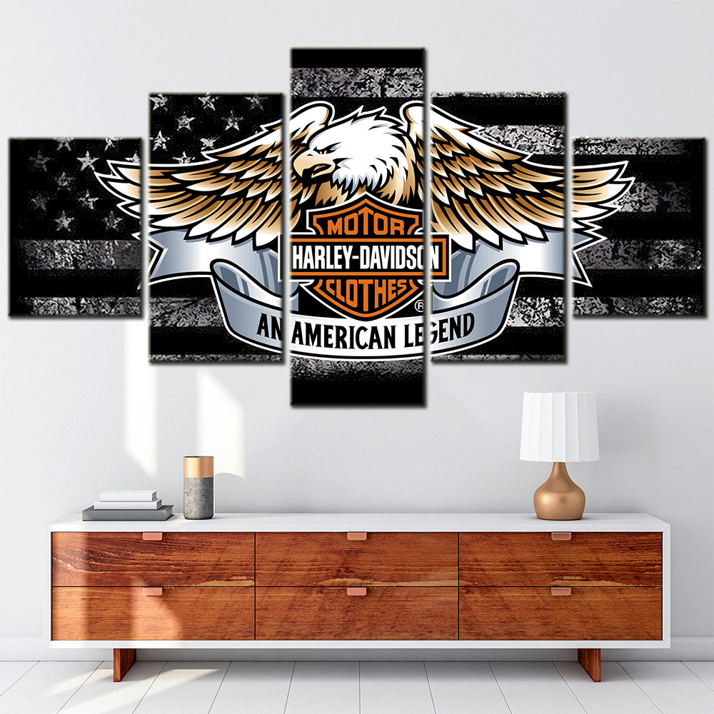 Harley Davidson - 5 Pieces Wall Art - HD5004 - Motor Harley Davidson Clothes An American Legend - Harley Davidson Poster - Harley Davidson Canvas