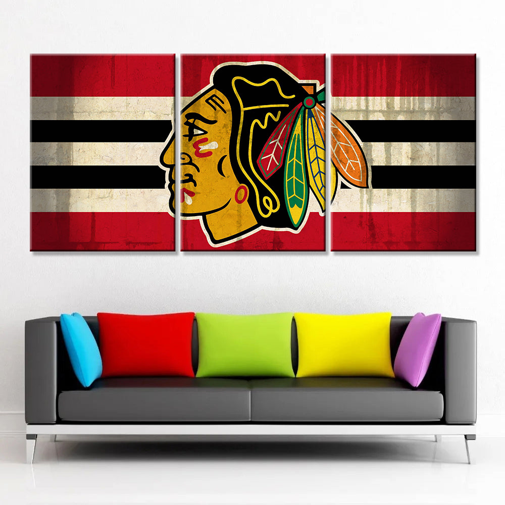Hockey Canvas Wall Art - IH5012 - Chicago Blackhawks