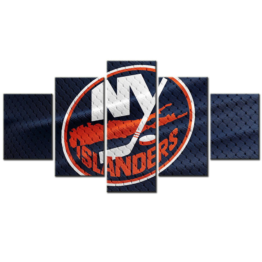Ice Hockey Team - 5 Pieces Wall Art - IH5004 - New York Islanders - Ice Hockey Team Poster - Ice Hockey Team Canvas