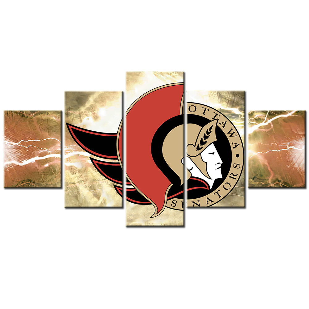Ice Hockey Team - 5 Pieces Wall Art - IH5005 - Ottawa Senators - Ice Hockey Team Poster - Ice Hockey Team Canvas