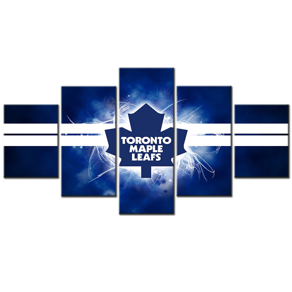 Ice Hockey Team - 5 Pieces Wall Art - IH5008 - Toronto Maple Leafs - Ice Hockey Team Poster - Ice Hockey Team Canvas