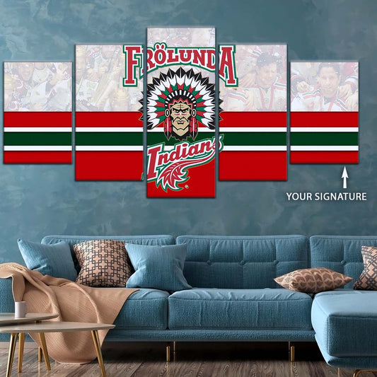 Ice Hockey Team Wall Art - IH5031 - Frolunda Indians - FHC Golden - Ice Hockey Team Poster - Ice Hockey Team Canvas