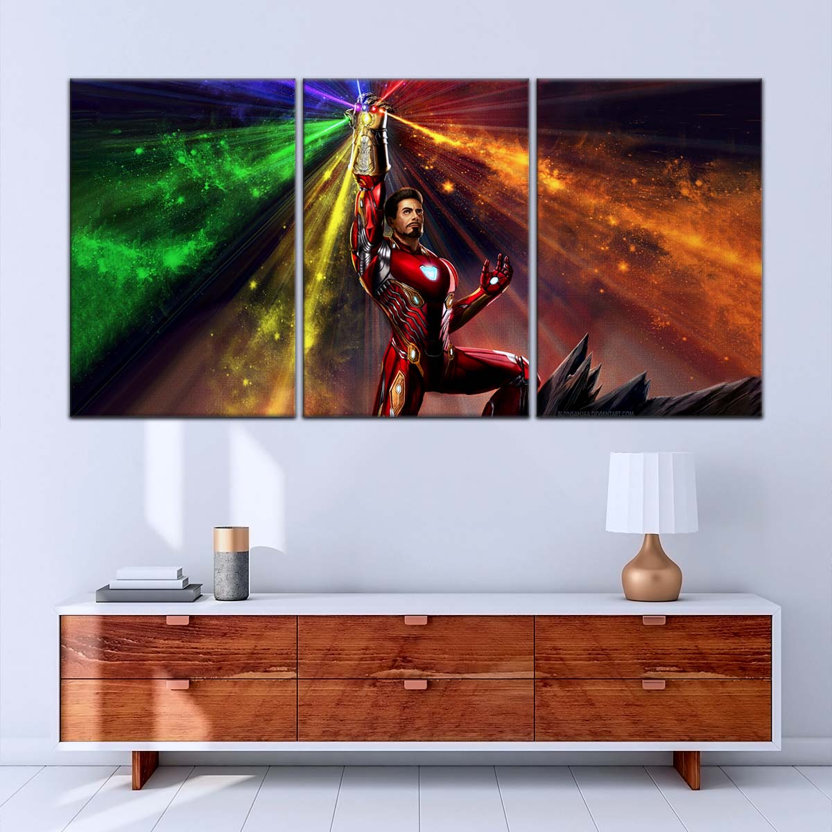 Marvel Wall Art - MCU5020 - Iron Man Wielding Infinity Gauntlet - Marvel Cinematic Universe Poster - Marvel Cinematic Universe Canvas