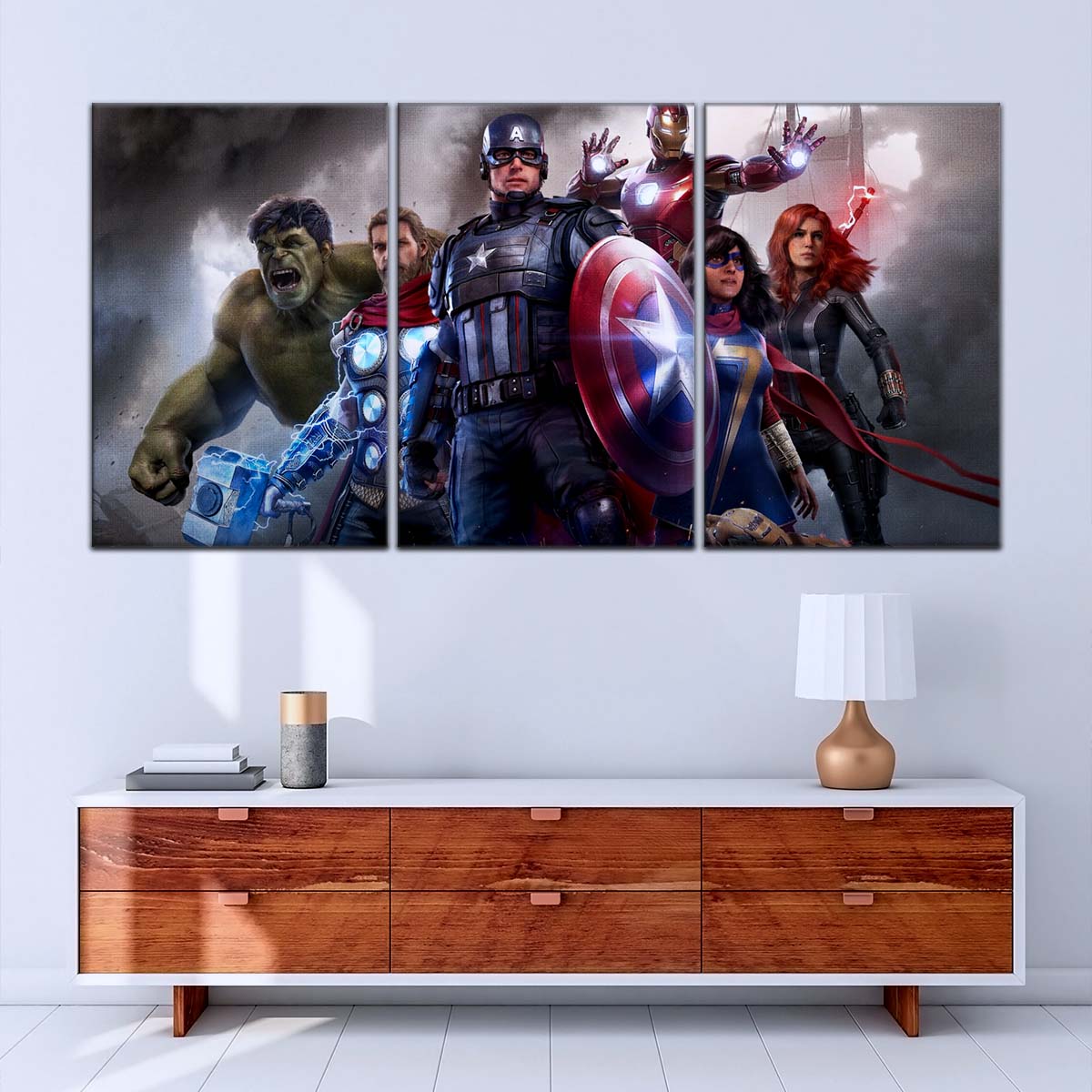 Marvel Wall Art - MCU5035 - Hulk - Thor - Captain America - Iron Man - Ms. Marvel - Marvel's Avengers - Marvel Cinematic Universe Poster - Marvel Cinematic Universe Canvas