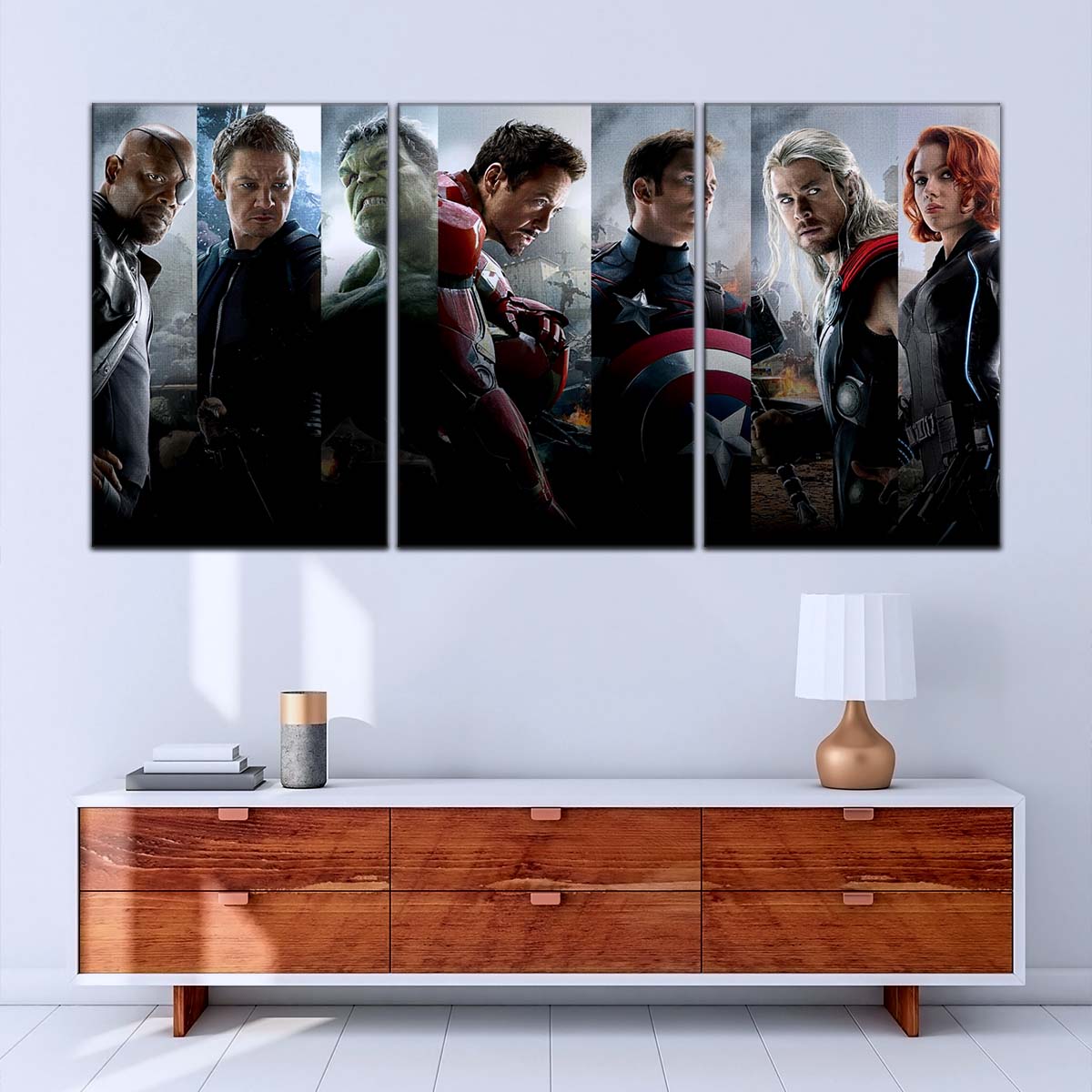 Marvel Wall Art - MCU5066 - Avengers Age of Ultron - Nick Fury - Clint Barton - Hulk - Iron Man - Captain America - Thor - Black Widow - Marvel Cinematic Universe Poster - Marvel Cinematic Universe Canvas