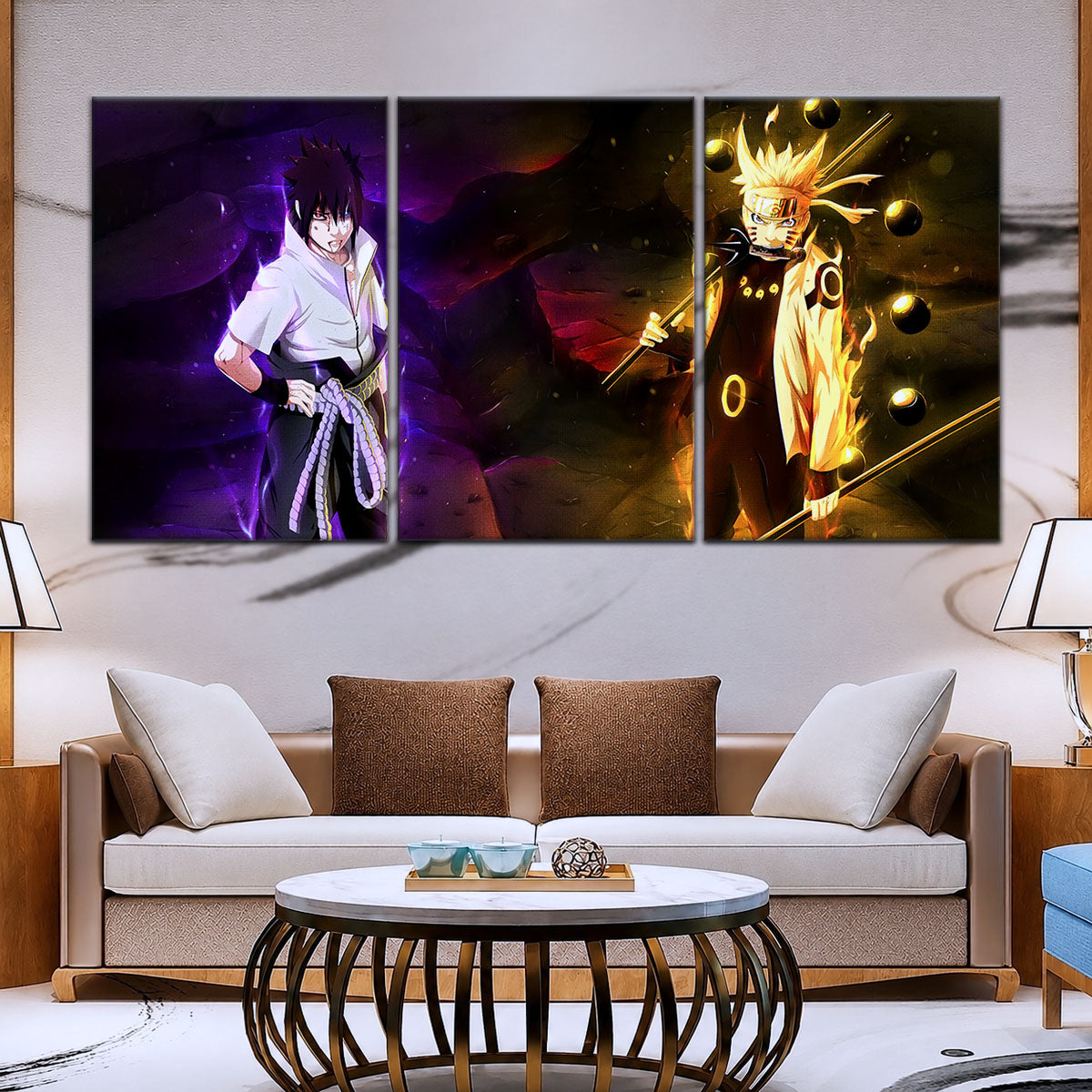 Naruto Canvas Wall Art - NA5005 - Naruto Uzumaki - Sasuke Uchiha