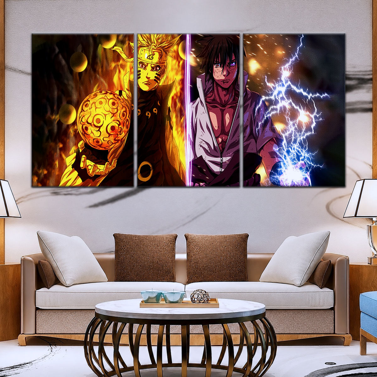 Naruto Canvas Wall Art - NA5006 - Naruto Uzumaki - Sasuke Uchiha