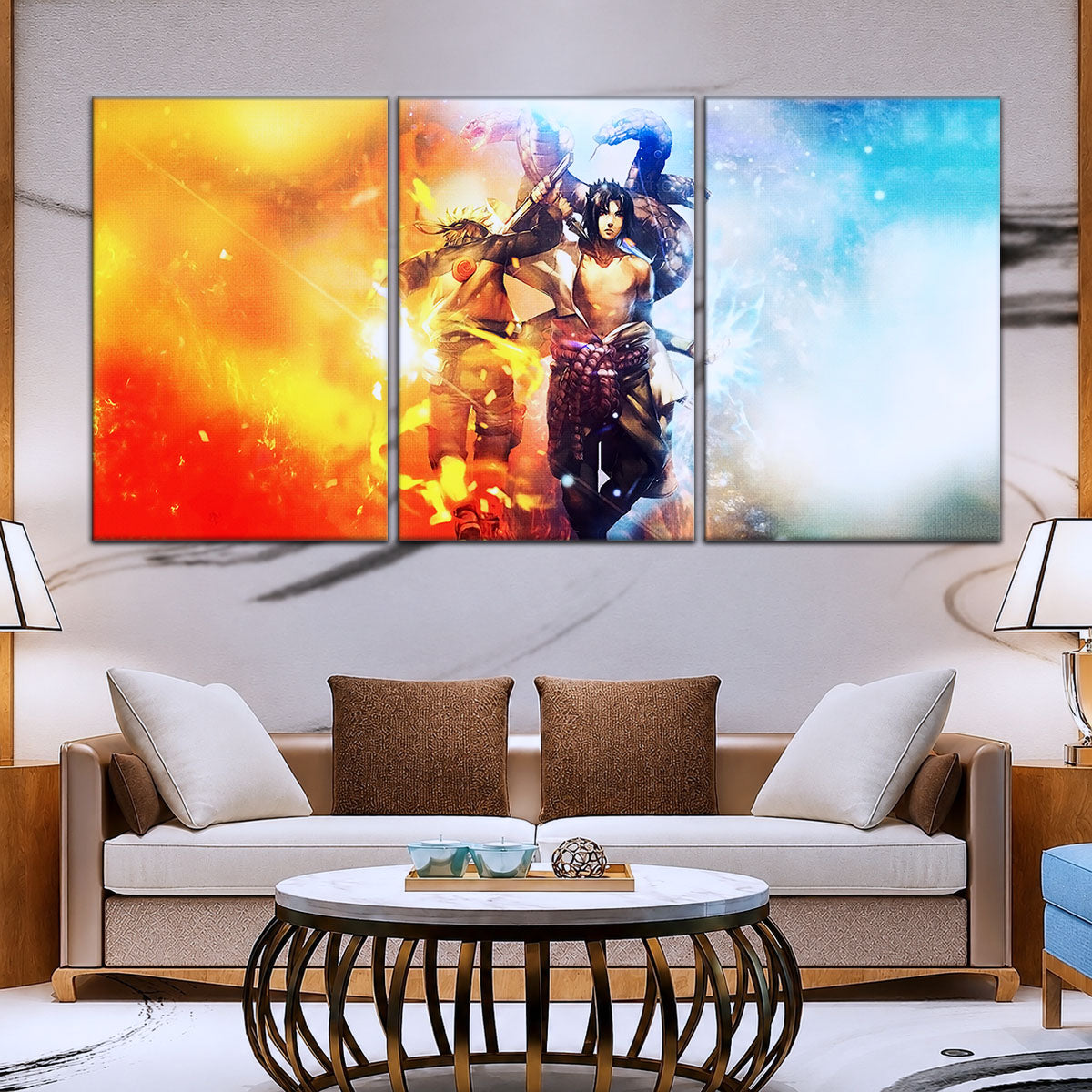 Naruto Canvas Wall Art - NA5008 - Naruto Uzumaki - Sasuke Uchiha