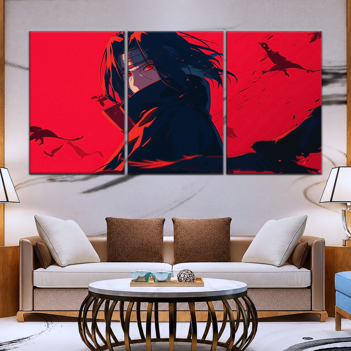 Naruto Canvas Wall Art - NA5064 - Itachi Uchiha Sharingan Blaze