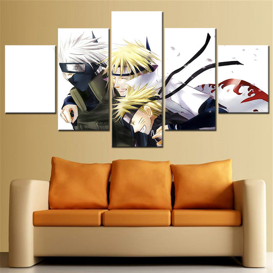 Naruto Canvas Wall Art - NA5117 - Uzumaki Naruto - Kakashi Hatake - Minato Namikaze