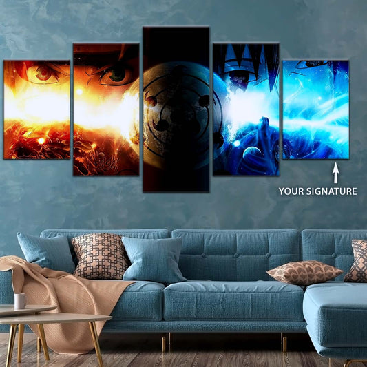 Naruto Wall Art - NA5050 - Naruto Uzumaki Vs Sasuke Uchiha - Naruto Poster - Naruto Canvas