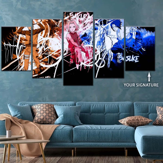 Naruto Wall Art - NA5060 - Sakura Haruno - Naruto Uzumaki - Sasuke Uchiha - Naruto Poster - Naruto Canvas