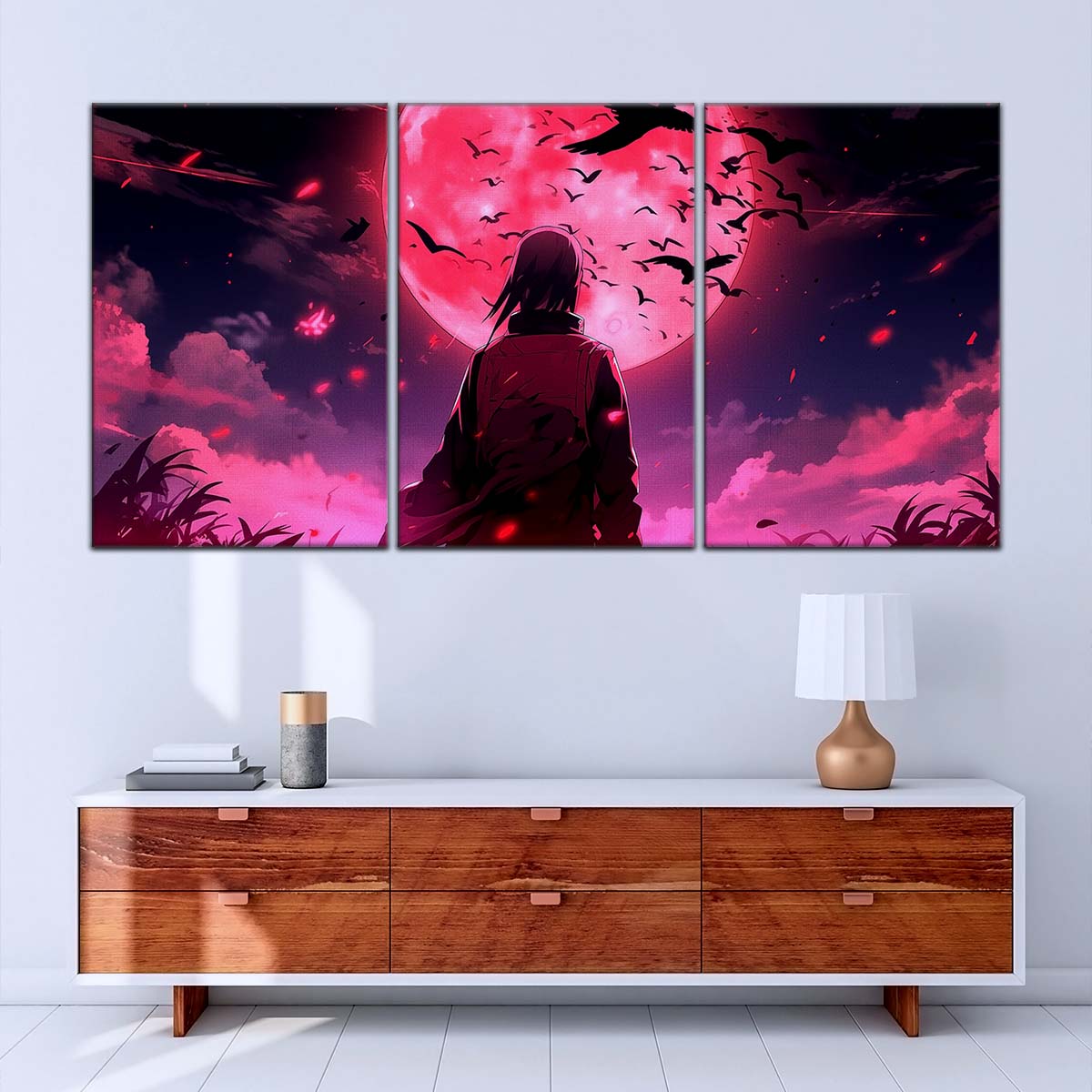 Naruto Wall Art - NA5073 - Itachi Uchiha Moonlight Silhouette - Naruto Poster - Naruto Canvas