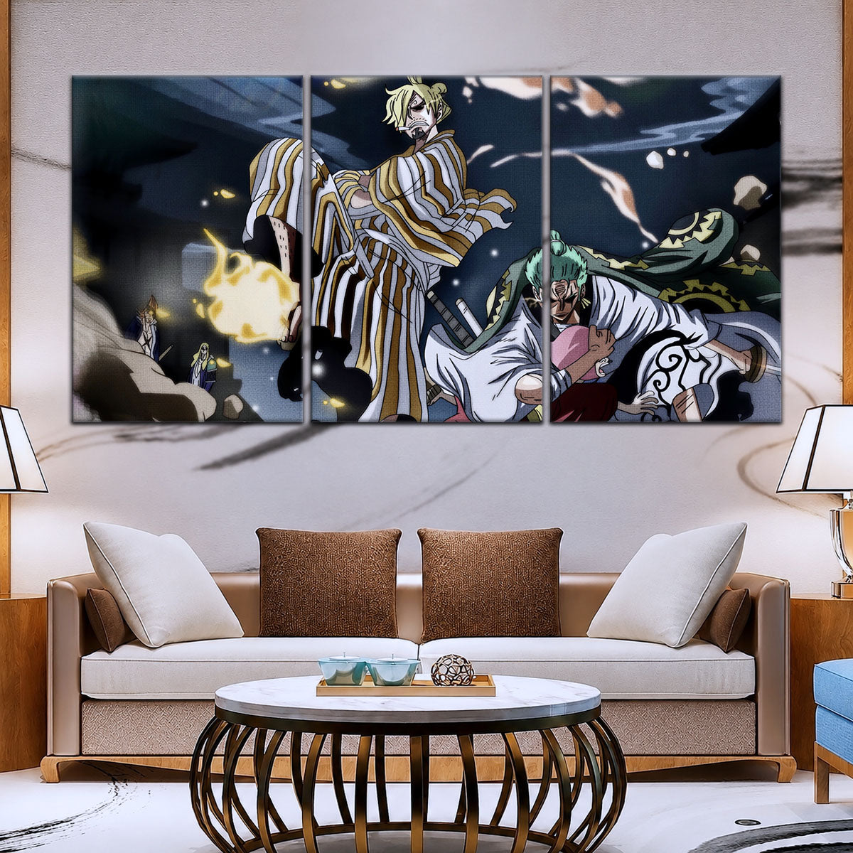One Piece Canvas Wall Art - OP5028 - Sanji - Roronoa Zoro - Toko