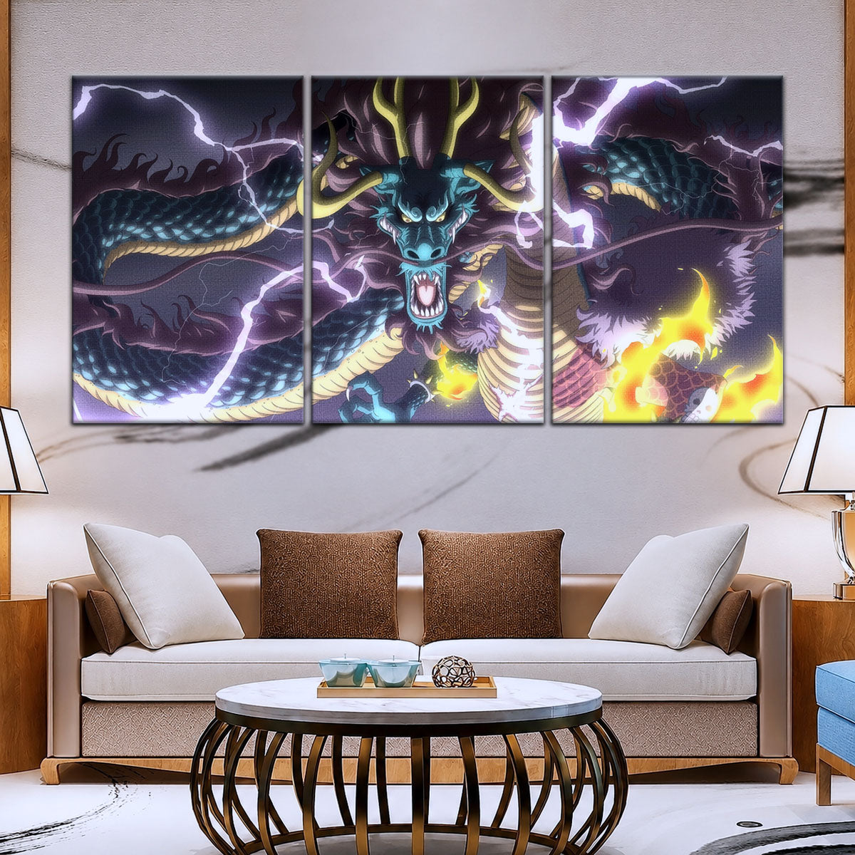 One Piece Canvas Wall Art - OP5035 - Kaido Thunderstorm