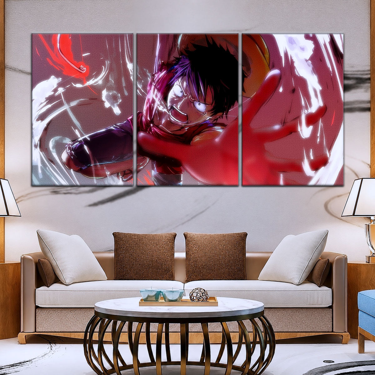One Piece Canvas Wall Art - OP5037 - Luffy's Fierce Reach