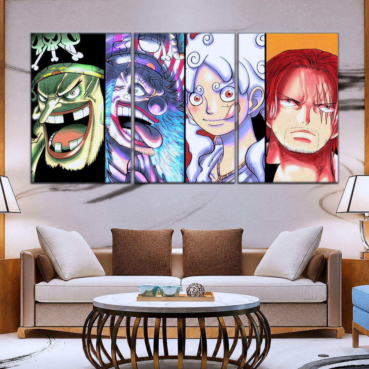 One Piece Canvas Wall Art - OP5069 - Luffy Gear 5 - Buggy - Teach
