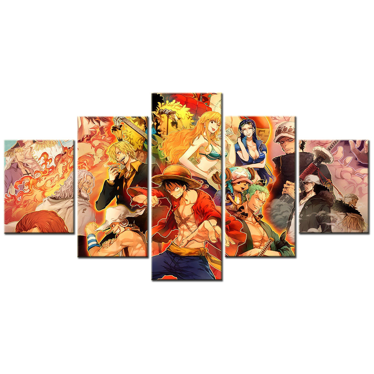 One Piece Canvas Wall Art - OP5108 - Monkey D. Luffy - Roronoa Zoro - Sanji - Straw Hat Crew