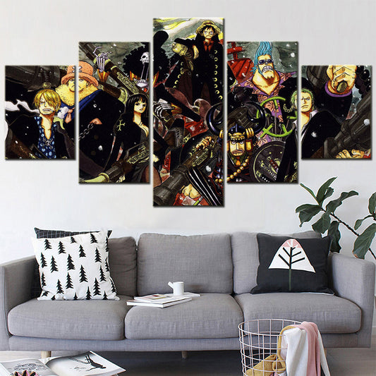 One Piece Canvas Wall Art - OP5115 - Monkey D. Luffy - Roronoa Zoro - Sanji - Straw Hat Crew