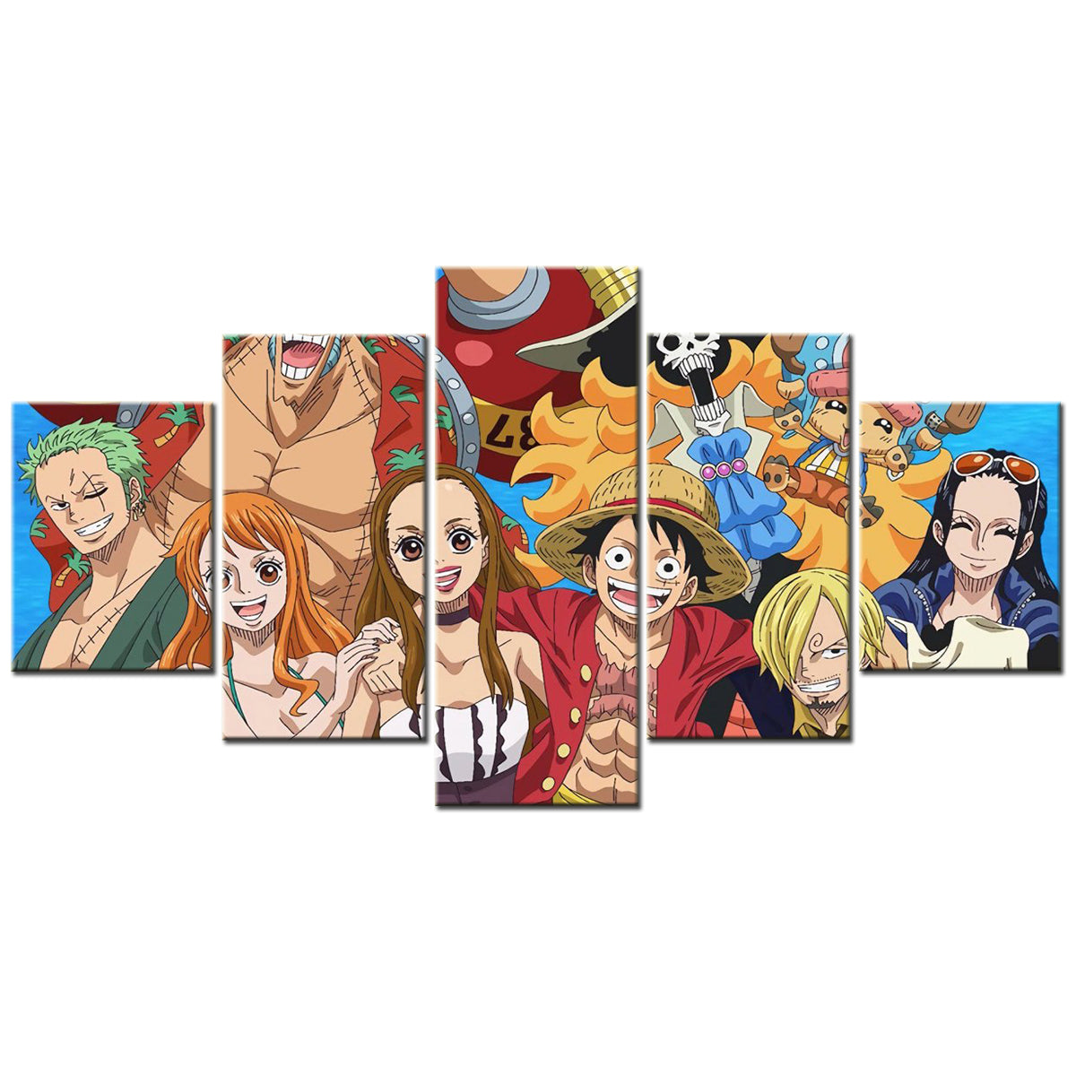 One Piece Canvas Wall Art - OP5120 - Monkey D. Luffy - Roronoa Zoro - Sanji - Straw Hat Crew