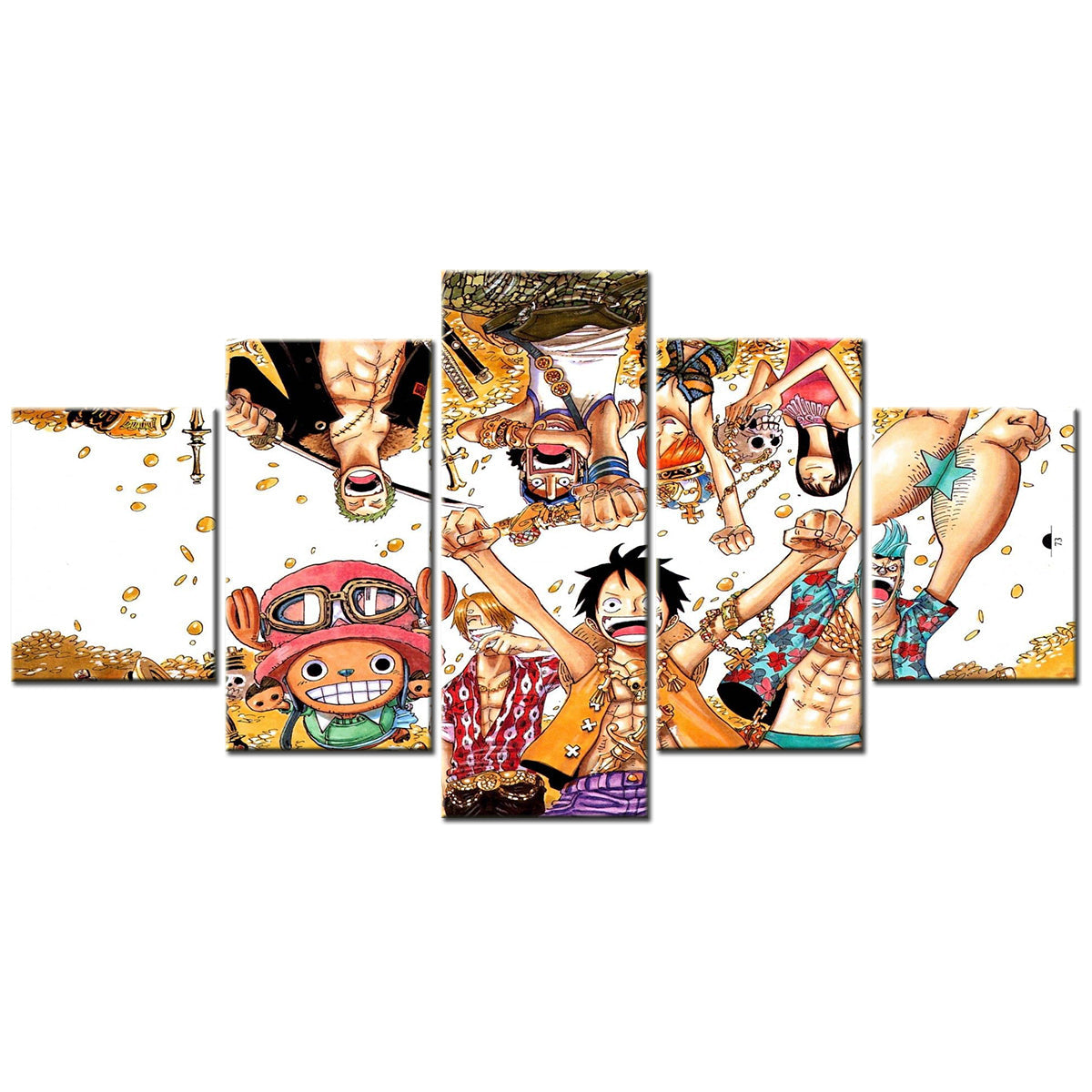 One Piece Canvas Wall Art - OP5128 - Monkey D. Luffy - Roronoa Zoro - Sanji - Straw Hat Crew