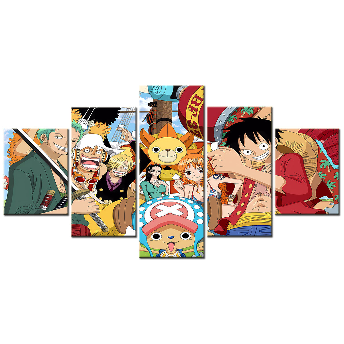 One Piece Canvas Wall Art - OP5129 - Monkey D. Luffy - Roronoa Zoro - Sanji - Straw Hat Crew