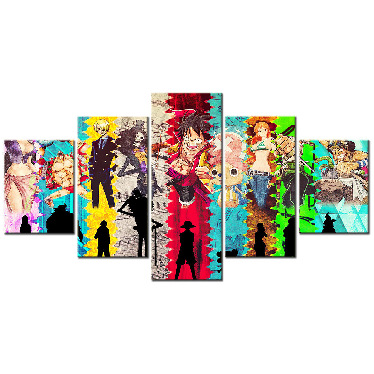 One Piece Canvas Wall Art - OP5140 - Monkey D. Luffy - Roronoa Zoro - Sanji - Straw Hat Crew